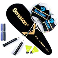 Los mejores  - Senston Raquetas de Bádminton-Unisex Adulto Badminton Racket-Incluyendo bádminton Bolsa-2 Raquetas-2 bádminton-2…